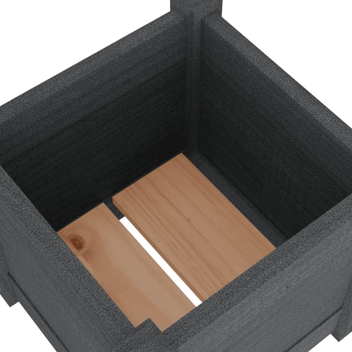 homiuse Hochbeet Pflanzkübel Grau 31x31x31 cm Massivholz Kiefer Grau Blumentopf Gross PflanzküBel Gr