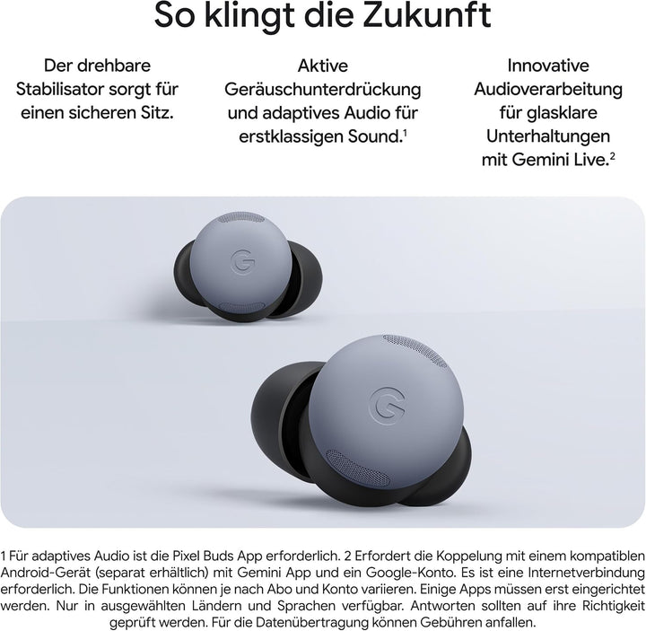 Google Pixel Buds Pro 2 – kabellose Kopfhörer mit aktiver Geräuschunterdrückung – Bluetooth-Kopfhöre