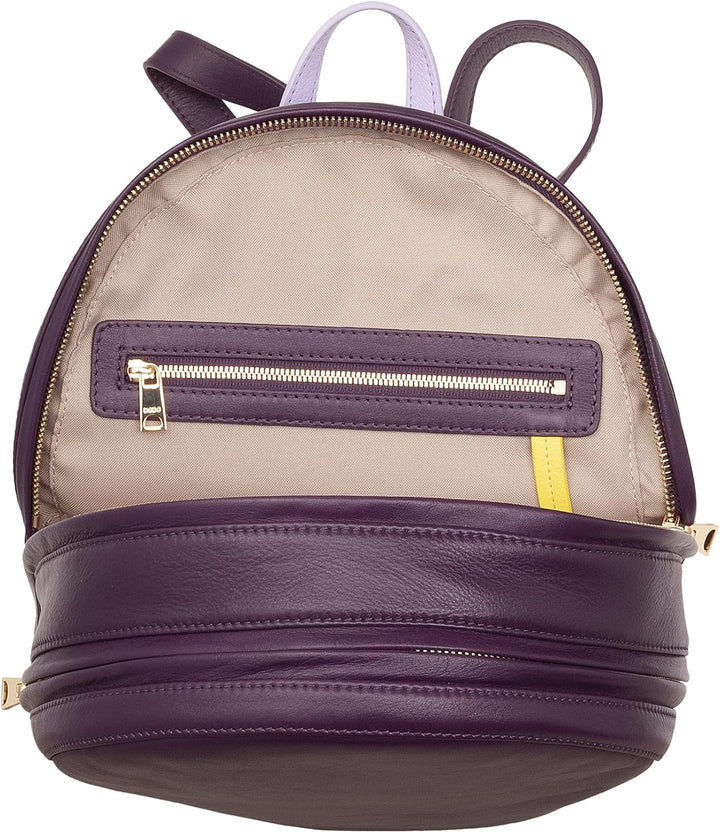 DUDU Rucksack Damen Bunt Sommerlich aus weichem Leder Rucksack Multicolor mit doppeltem Reissverschl