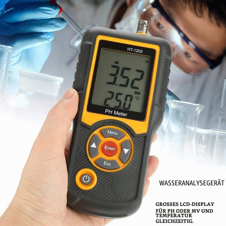 Digital pH Messgerät HT-1202 Digitaler Wassertester, Hochpräziser Wasserqualitätstester PH mV Tester