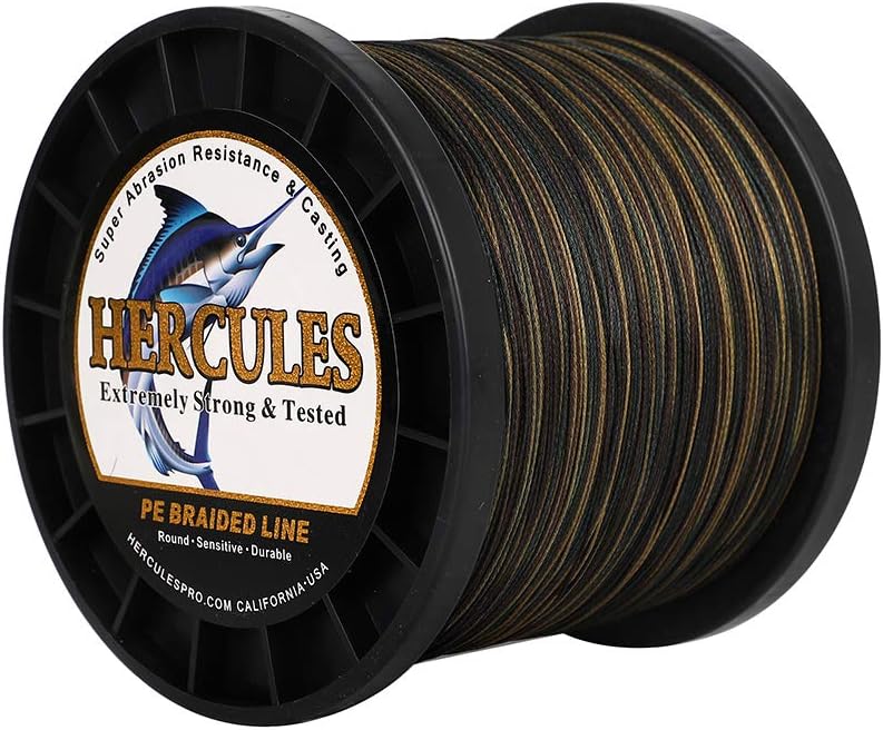 HERCULES Super Cast 100m - 2000m Yards Geflochtene Angelschnur 10lb - 300lb Test für Salzwasser Süss