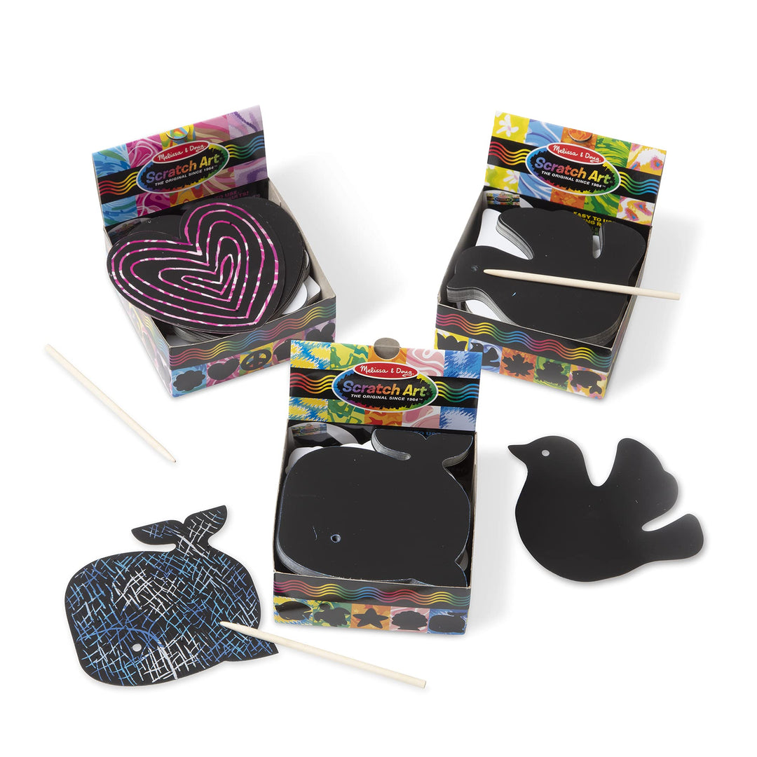 Melissa & Doug | Pack mit 3 | Scratch Art Mini Notizen – Ozean, Natur und Lieblingsdinge