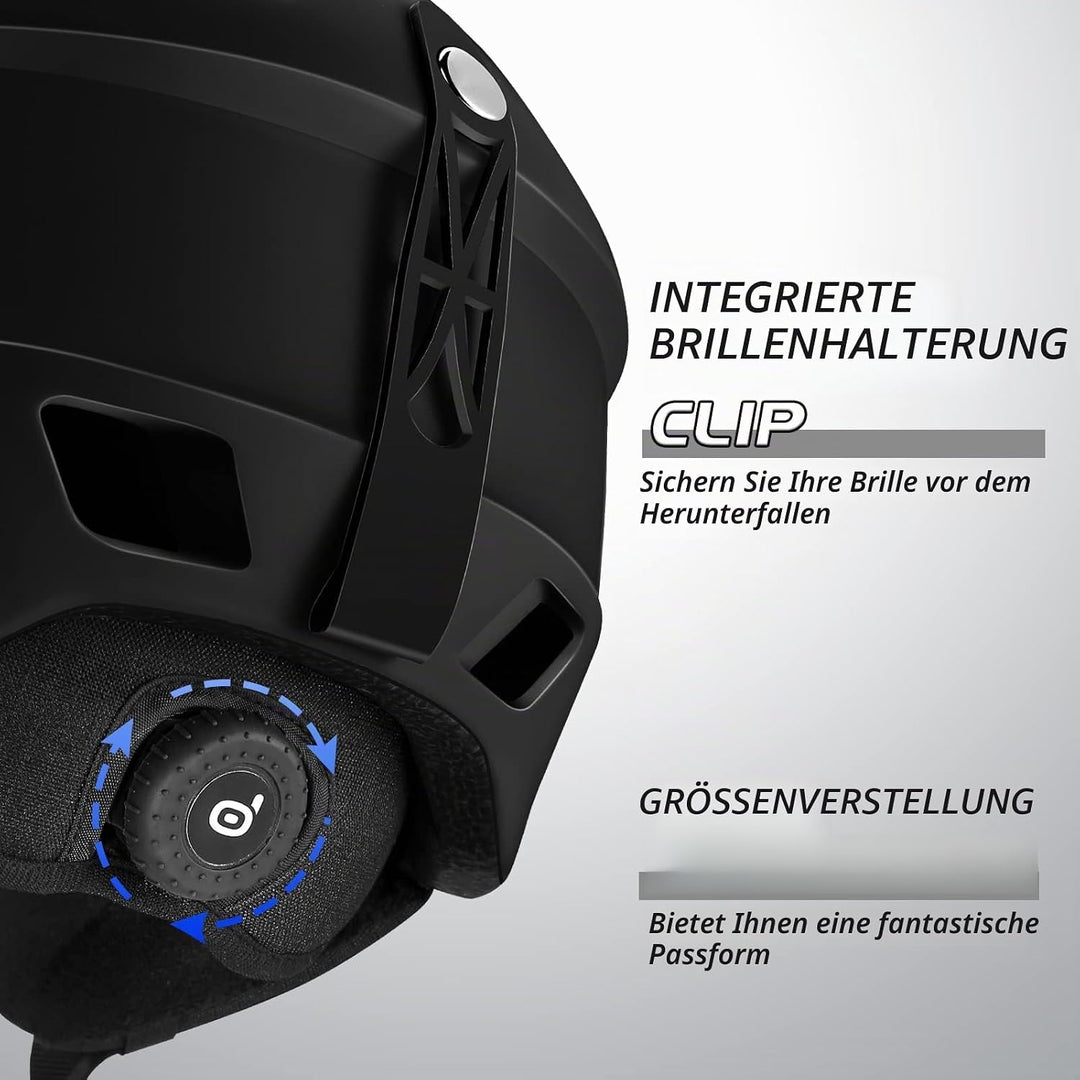 Odoland Skihelm und Skibrille Set Snowboardhelm mit Snowboardbrille für Damen und Herren Ski Goggles