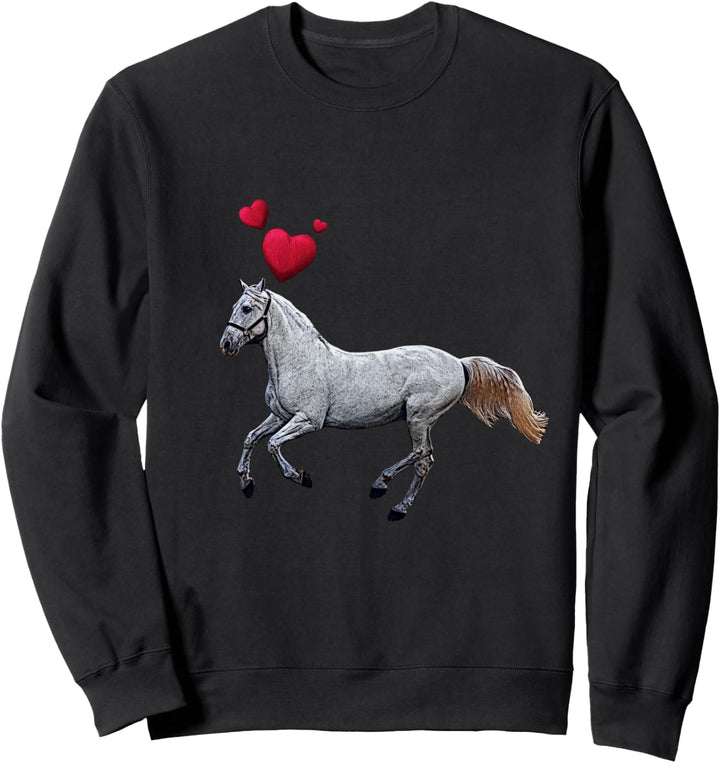 Shirt mit Pferd und Herz Pferdemotiv Sweatshirt