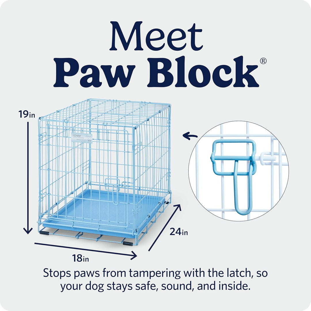 MidWest Homes for Pets iCrate Modell 1524BL Hundebox, ca. 61 cm lang, mit Einzeltür, auslaufsicherer