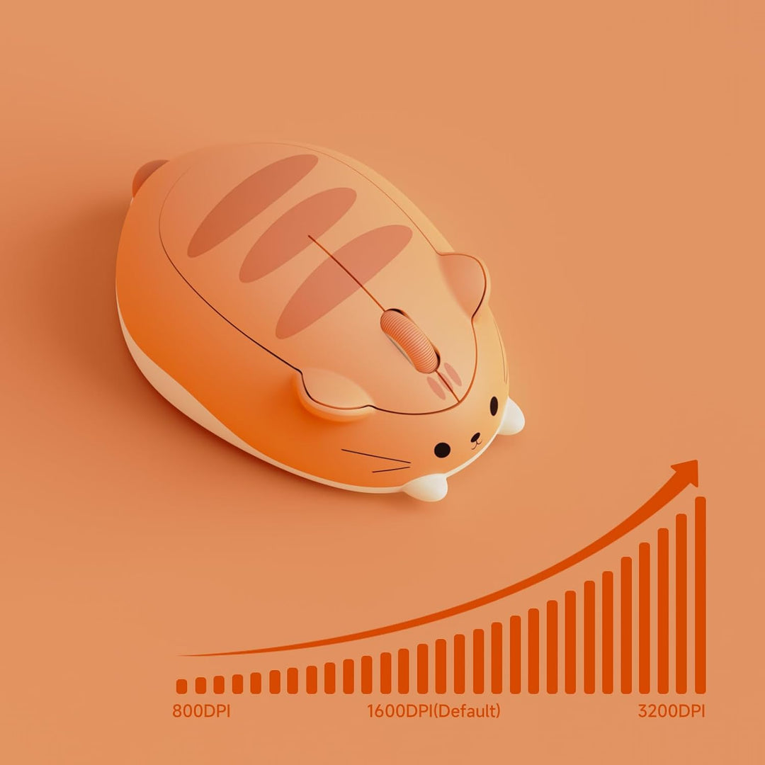 Akko Wireless Gaming Mouse Cat Theme,3200DPI Optical Cute Mouse, Tri-Mode-Mäuse Bluetooth 3.0/5.0/2.