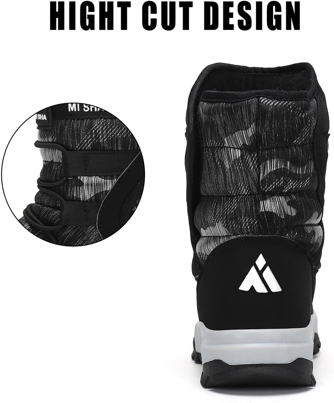 Mishansha Kinder Winterstiefel Jungen Schneestiefel Mädchen Warm Gefütterte Rutschfeste Winter Snowb