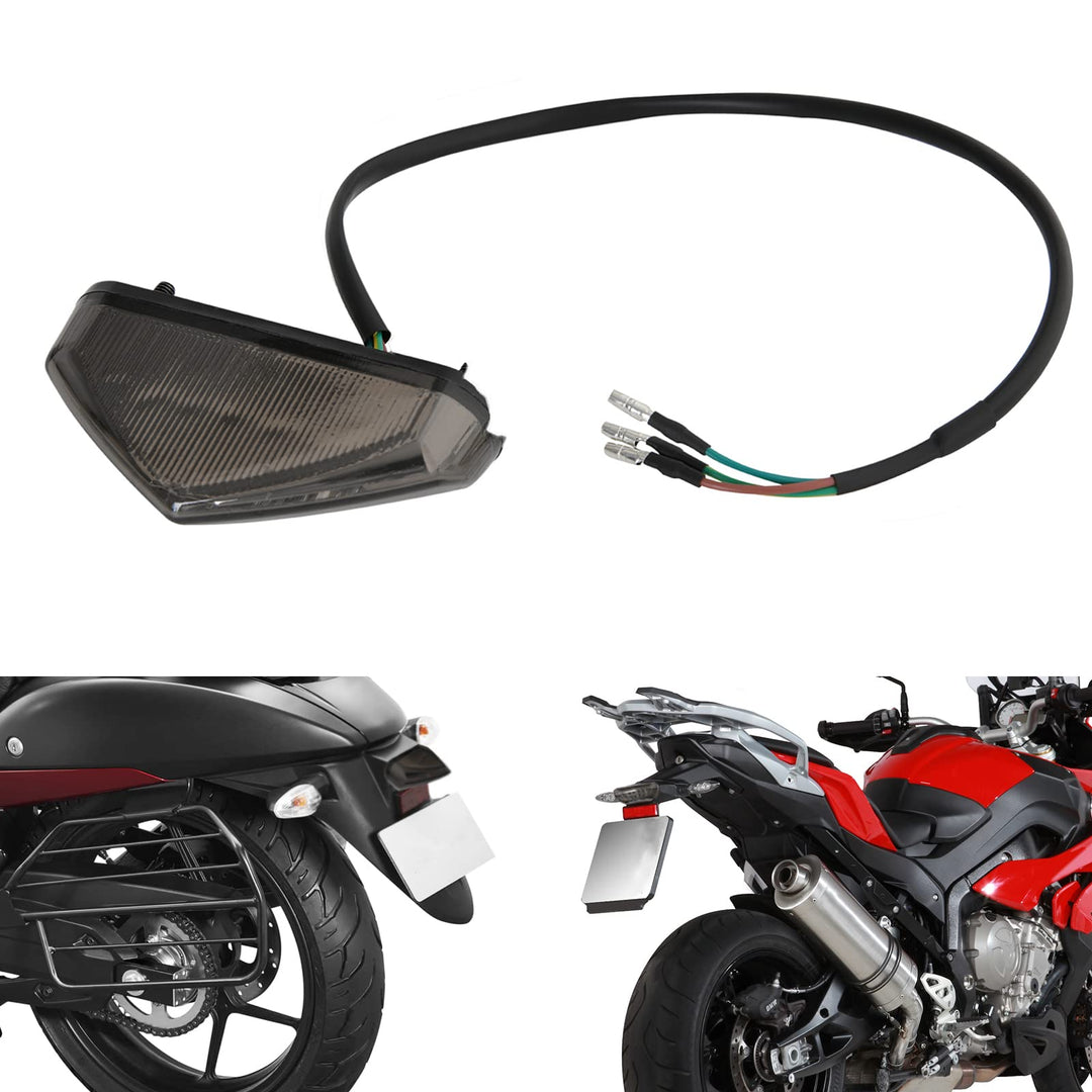 DREAMIZER Motorrad Rücklicht Bremsrücklicht, 12V 9 LED E-geprüft Motorrad Stop Running Rücklicht Rüc