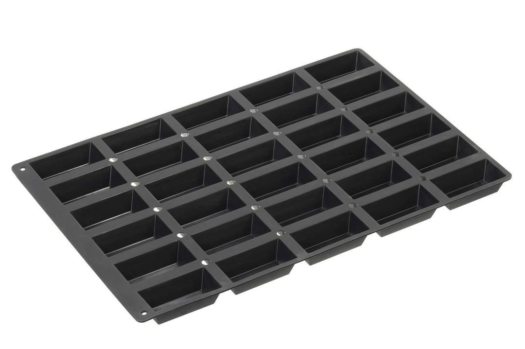 Lurch 67105 FlexiGastro Backform aus 100% BPA-freiem Platin Silikon 30er Minikuchen, schwarz, 60 x 4