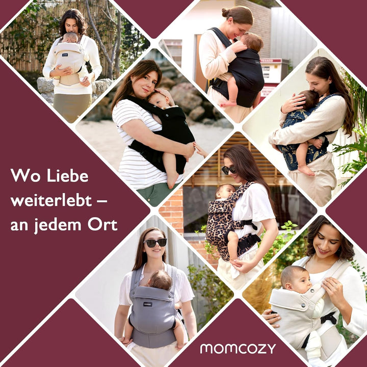 Momcozy Babytrage – Baby Carrier für Kleinkind(3–24 Monate) · Ohne Einsätze · Ergonomische M-Trage ·
