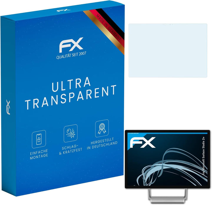 atFoliX Schutzfolie kompatibel mit Microsoft Surface Studio 2+ Folie, ultraklare FX Displayschutzfol