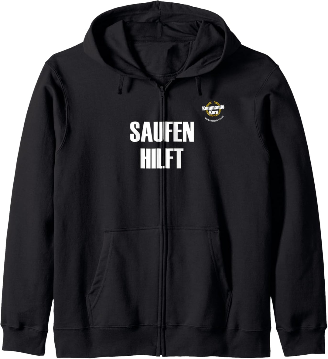 Kommando Korn " Saufen Hilft" Kapuzenjacke