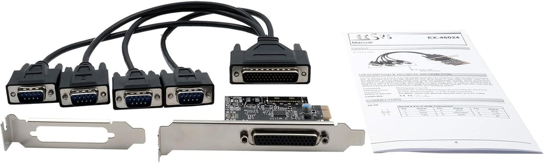 EX-46024 4S Seriell RS-232 PCIe Karte