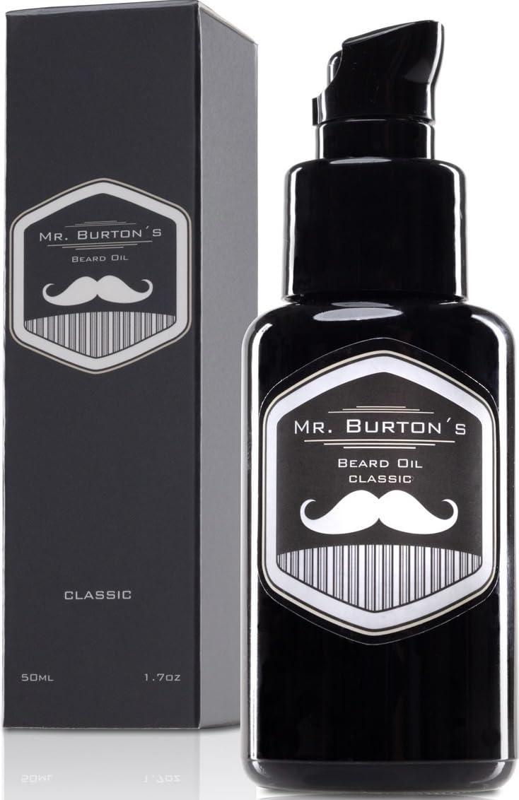 Bartöl Herren - Mr. Burton´s Beard Oil classic mit Arganöl - Made in Germany 50ml fördert gesundes B