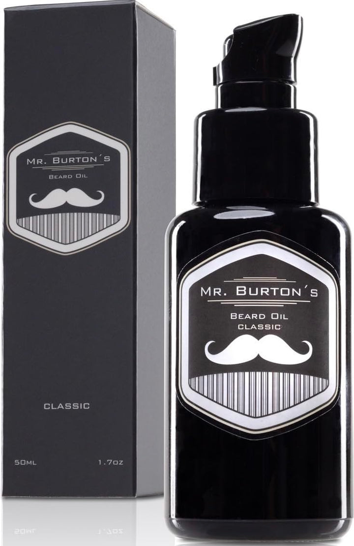 Bartöl Herren - Mr. Burton´s Beard Oil classic mit Arganöl - Made in Germany 50ml fördert gesundes B