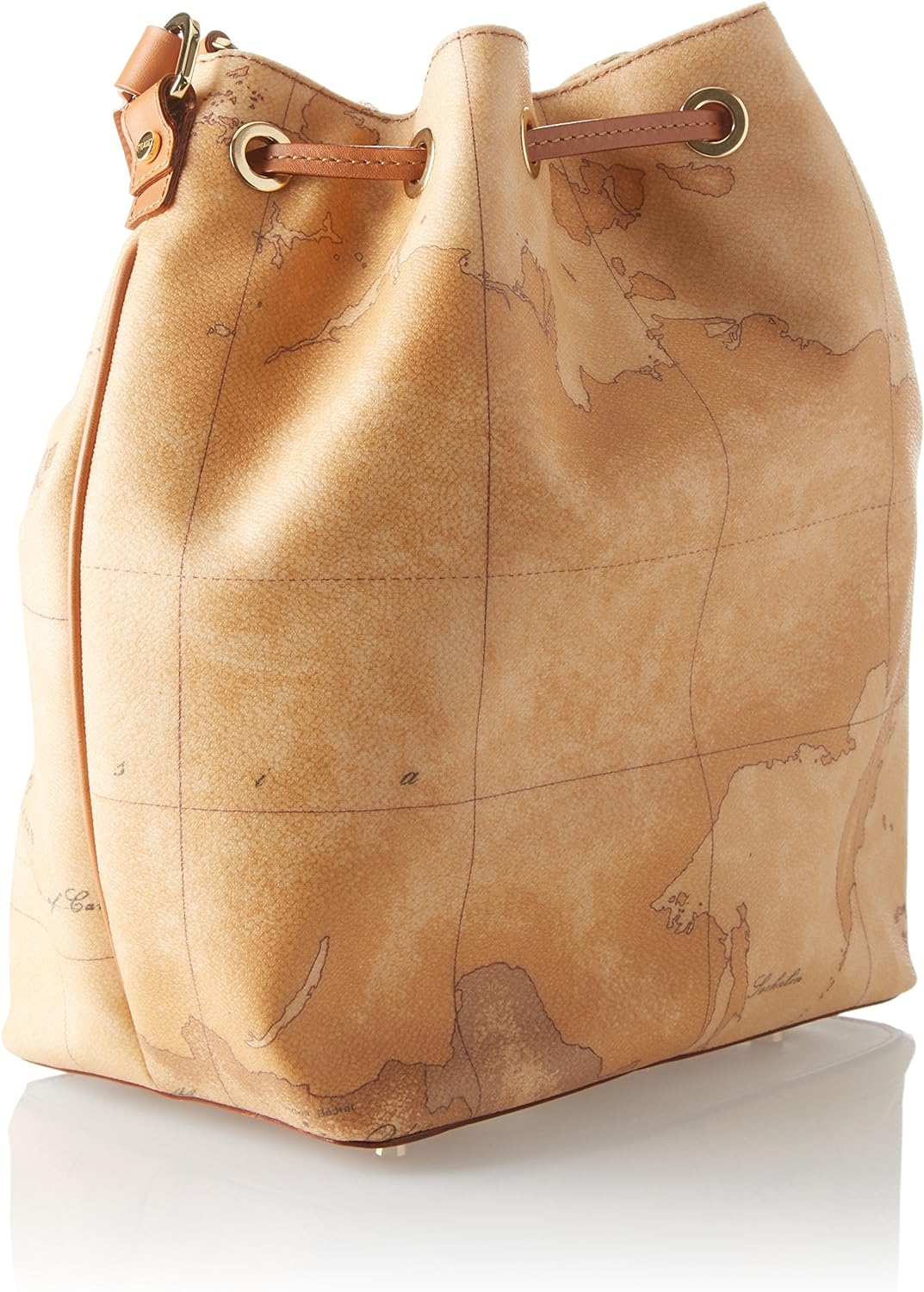 ALVIERO Martini Donna Borsa A Secchiello Geo Classico Naturale Mod. D082 6000 15x28x25 centimeters (