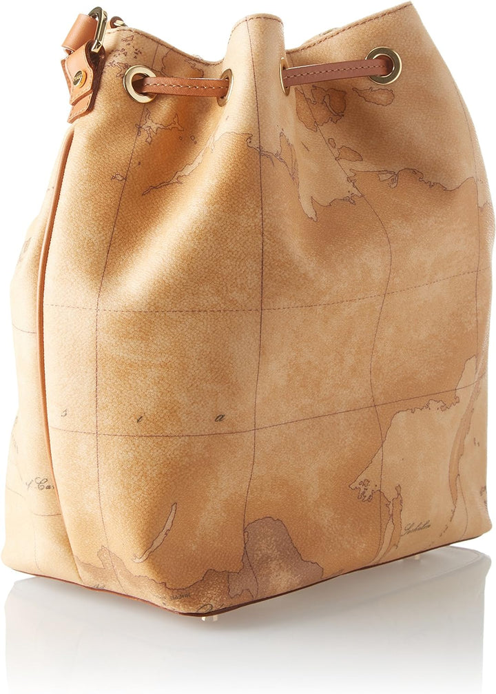 ALVIERO Martini Donna Borsa A Secchiello Geo Classico Naturale Mod. D082 6000 15x28x25 centimeters (