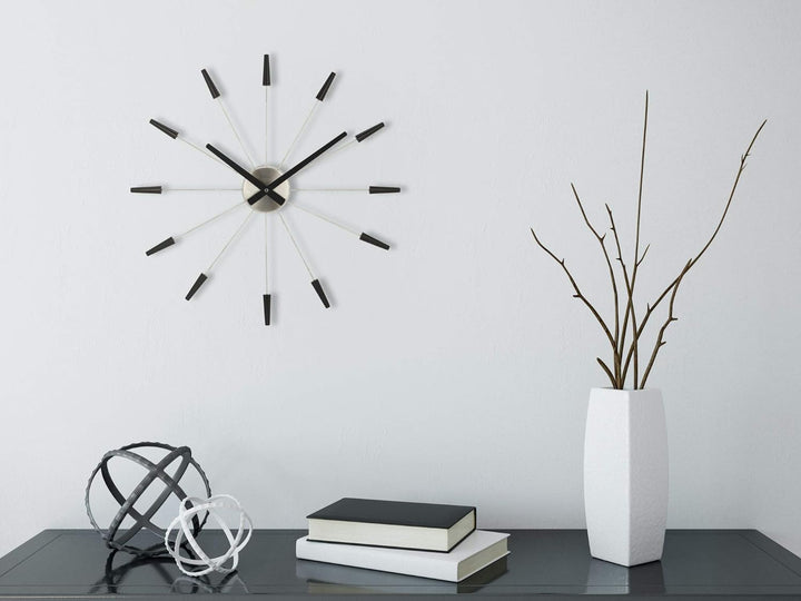 NeXtime Plug Inn Wanduhr, Edelstahl, Mehrfarbig, 58cm 58cm Mehrfarbig, 58cm Mehrfarbig