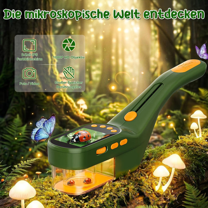 CIMELR Insektenfänger 2,4-Zoll HD-Mikroskop Naturspielzeug für Kinder | Insektenfänger mit 1000mAh A
