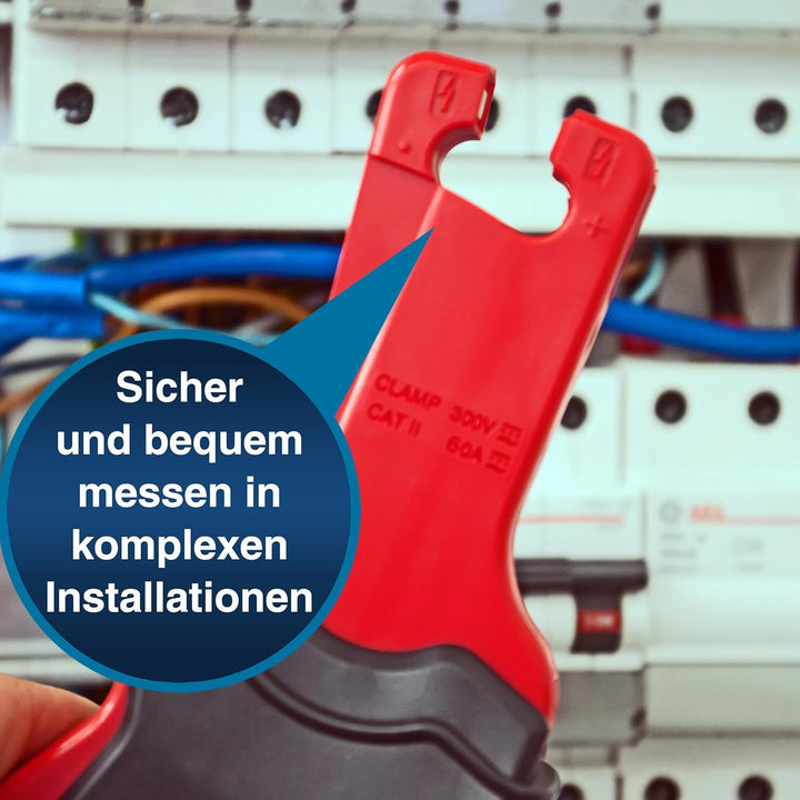PeakTech P 4250 4250 - Stromzangen-Adapter für Multimeter bis zu 60 in AC/DC mit 4 mm Steckern, Null