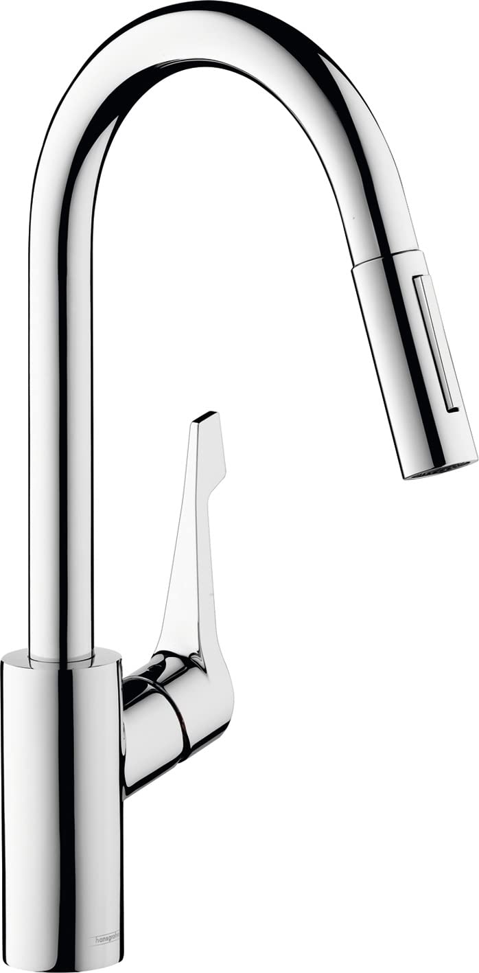 hansgrohe Cento XL Einhebel-Küchenarmatur mit ausziehbarer Brause und Schwenkauslauf, chrom Chrom Ha