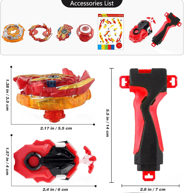 Desamvap Bay Battling Tops Bay Kampf Kreisel B-159 Metal Fusion Spinning Tops Battlle Spielzeugset m