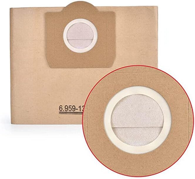 Papier-Filter-Tüten wie 6.959-130.0 passend für KÄRCHER WD2, WD3, MV2, MV3, A2054, A2201, etc. aus d