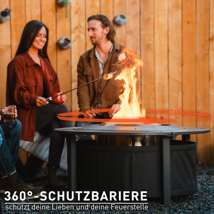 Solo Stove Surround Feuerstellentisch mit Hitzeschutz, Klein | Erhöhung und Aufbewahrung für Ranger