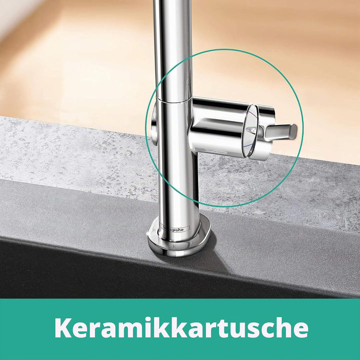 hansgrohe Küchenarmatur Talis M54 (Wasserhahn Küche, 360° schwenkbar, hoher Komfort-U-Auslauf 220mm,