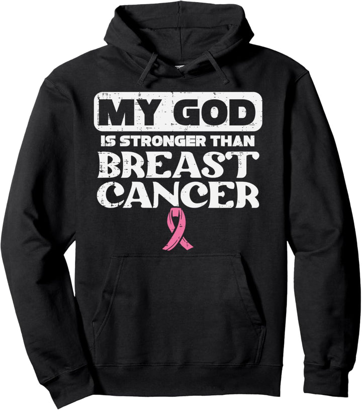 Gott ist stärker als Brustkrebsbewusstsein Christliche Frauen Pullover Hoodie
