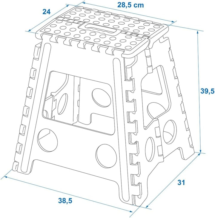 Hocker, max. 120 kg, Breite: 29 x 21,5 cm, Höhe: 39,5 cm