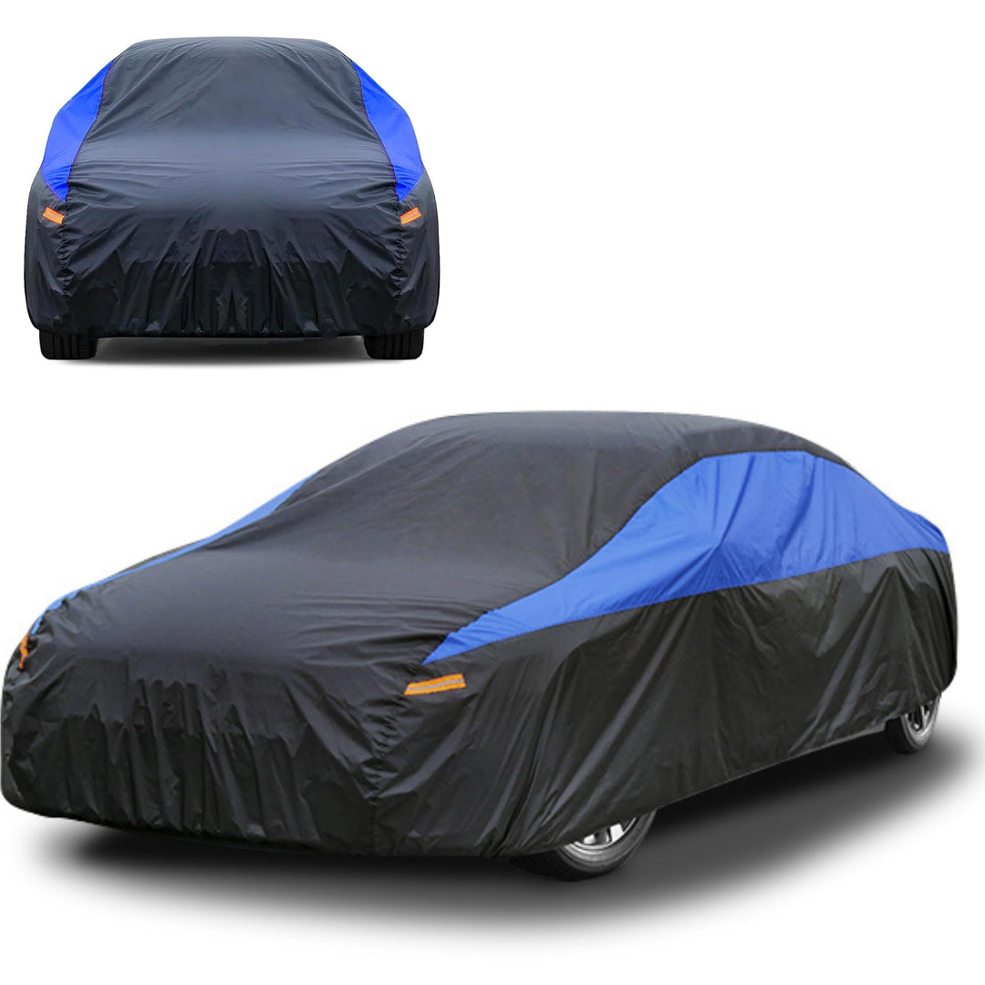 JanYoo Autoabdeckung Winter Auto Abdeckplane Wasserdicht Atmungsaktiv Autoplane Autogarage Wasserdic