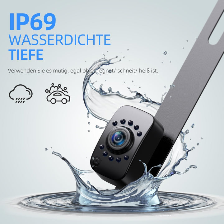 eRapta HD 1080P Rückfahrkamera, AHD-kompatibel, Metallgehäuse, IP69 wasserdichtes Universal Rückfahr
