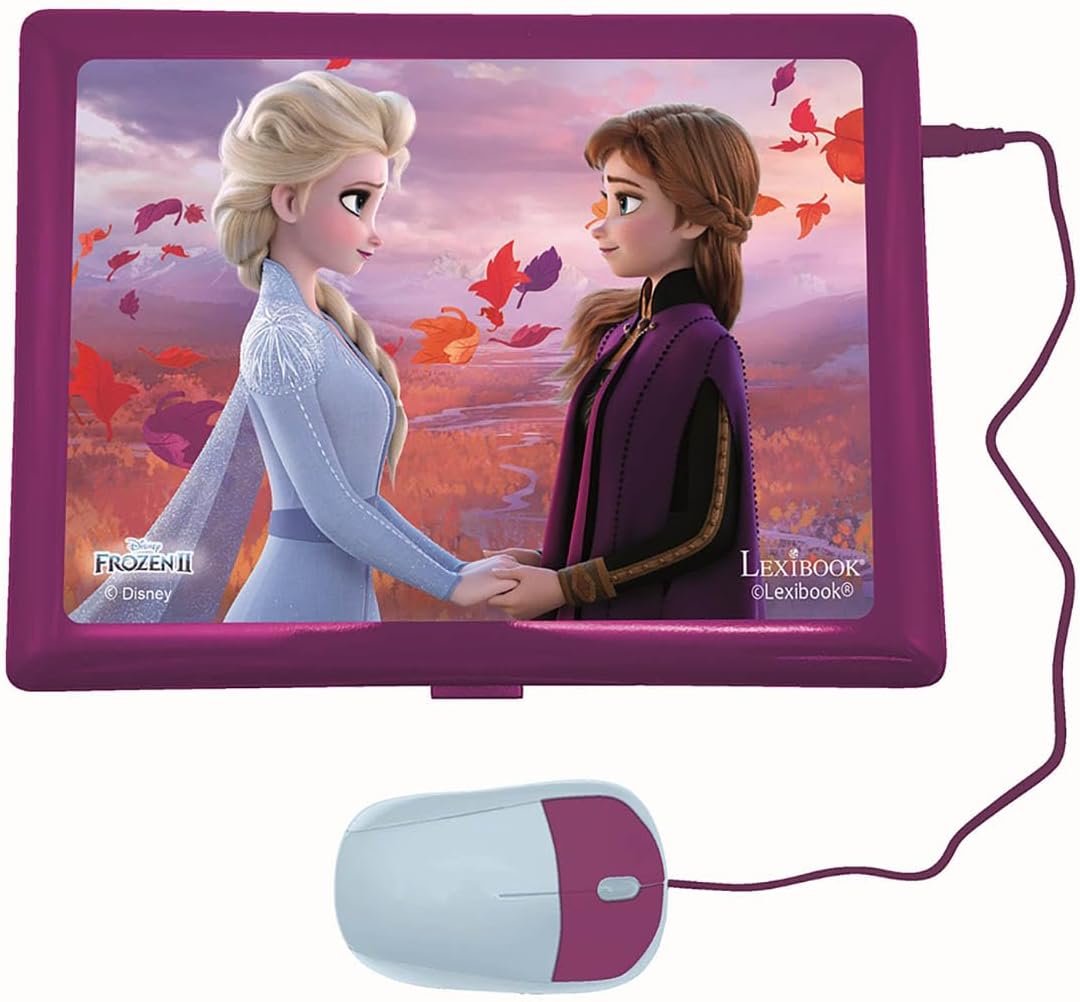 LEXIBOOK - Disney Die Eiskönigin 2 - Pädagogischer und zweisprachiger Laptop Spanisch/Englisch - Spi