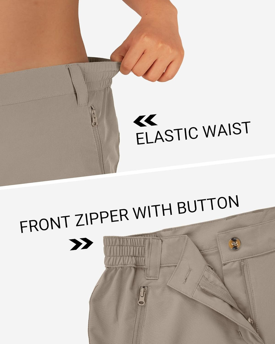 Outdoor Ventures Kurze Hose Damen UPF50+ UV Schutz Wander Shorts Sommer Leicht Trekking Shorts Stret