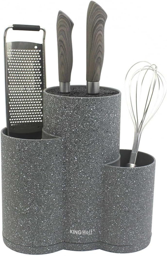 3 in 1 Universeller Messerständer KINGHOFF KH-1568 Grau