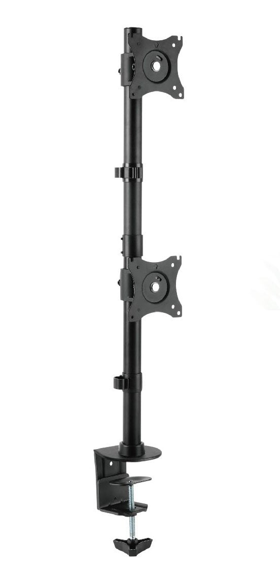 HALTERUNGSPROFI Dual 2 Fach Vertikal Tischhalterung für LED LCD Monitore bis 27 Zoll VESA 75x75 100x