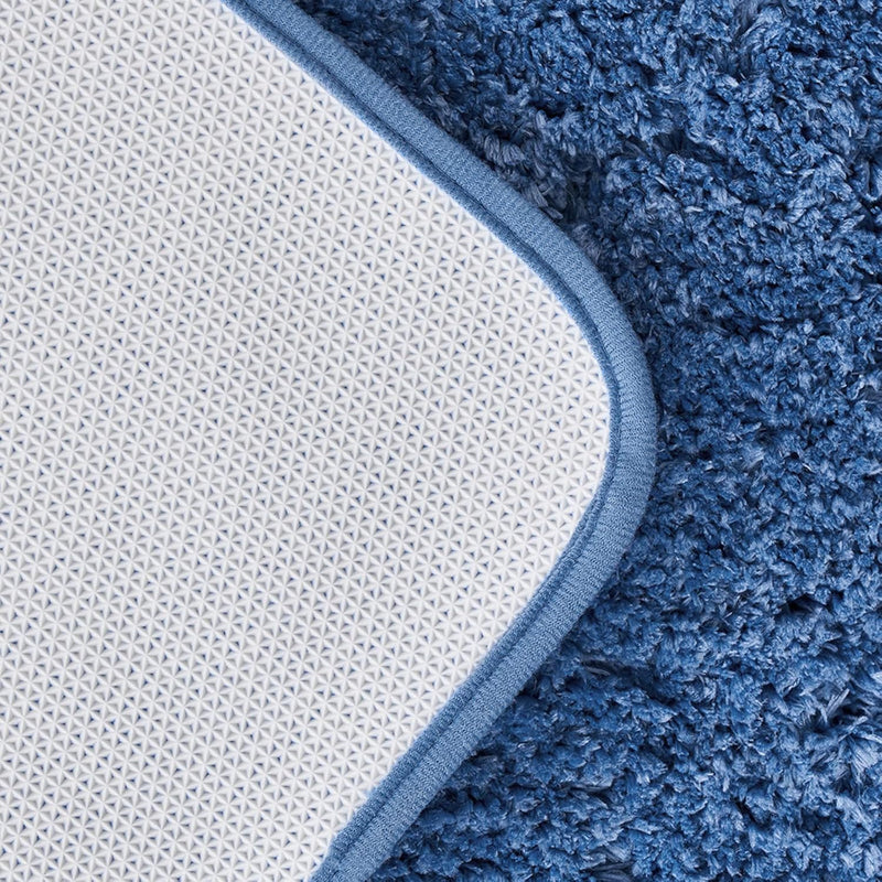 MIULEE Badematte Weiche Badteppich rutschfest Badvorleger Fussmatte Badzimmermatte Bettvorleger Flau