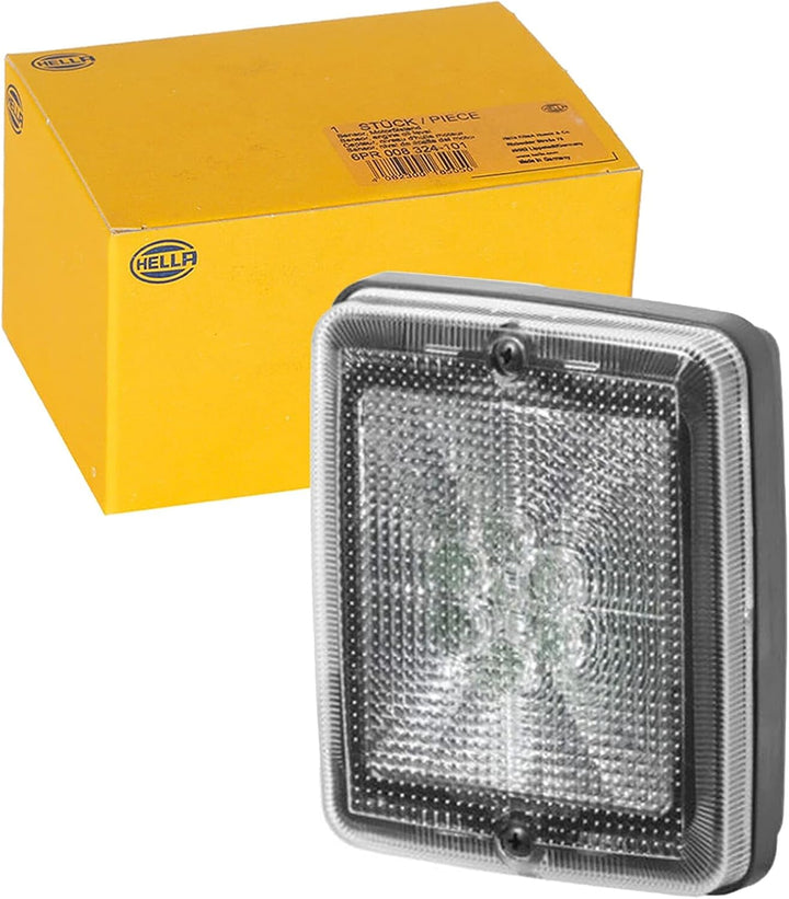 HELLA - Blinkleuchte - LED - 12V - Einbau/geschraubt - Lichtscheibenfarbe: glasklar - Kabel: 100mm -