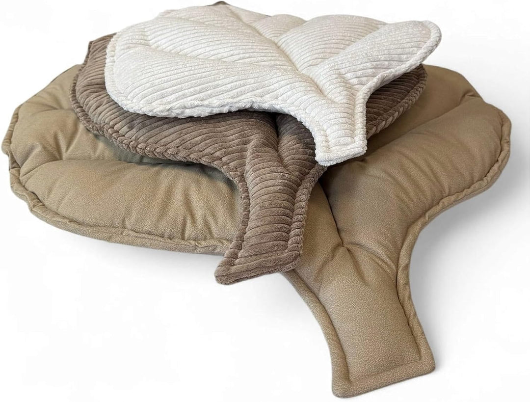 PRASKA Katzendecke Haustierbett - Kuscheldecke Katzenmatte für Hunde und Katzen 75x55cm Blatt Katzen