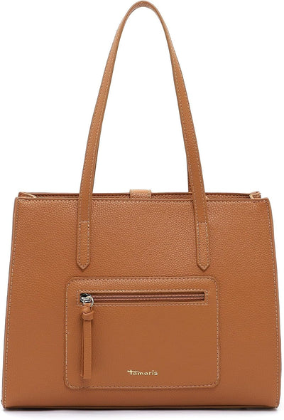 Tamaris Shopper Jasmina 31753 Damen Handtaschen Uni Einheitsgrösse Cognac 700, Einheitsgrösse Cognac