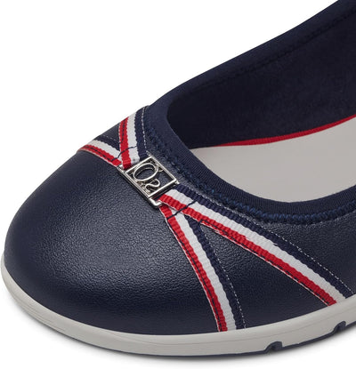 s.Oliver Damen Ballerinas Flach Bequem 40 EU Navy, 40 EU Navy