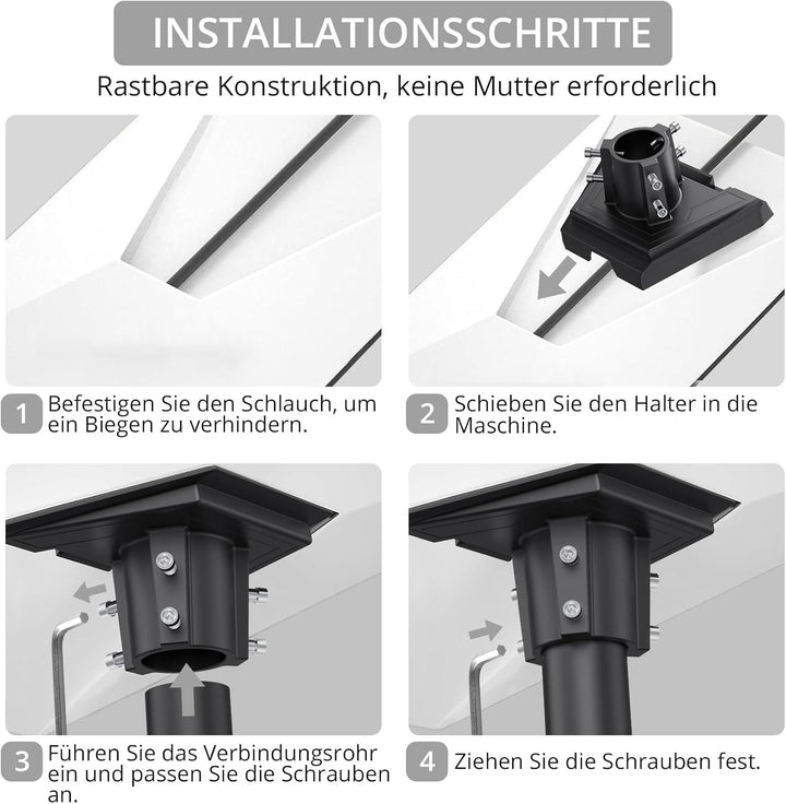 Justech Starlink Gen 3 Rohradapter, Mastmontagekit aus Aluminiumlegierung für Starlink Standard Dish