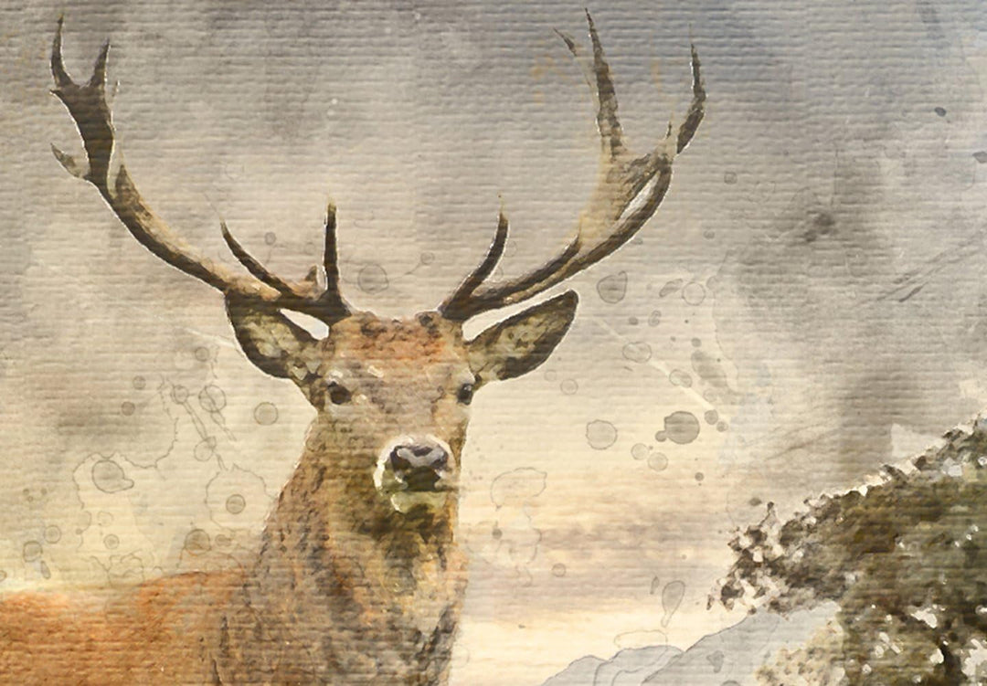 murando - Bilder Hirsch 150x50 cm Vlies Leinwandbild 1 tlg Kunstdruck modern Wandbilder XXL Wanddeko