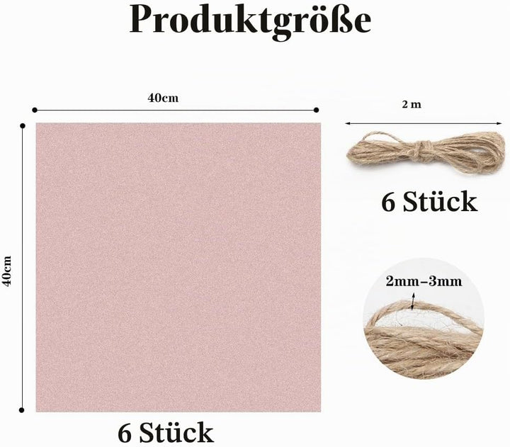 Gohytal Stoffservietten, Leinenservietten Wiederverwendbare, 6er Set Nachhaltige Leinen Servietten S