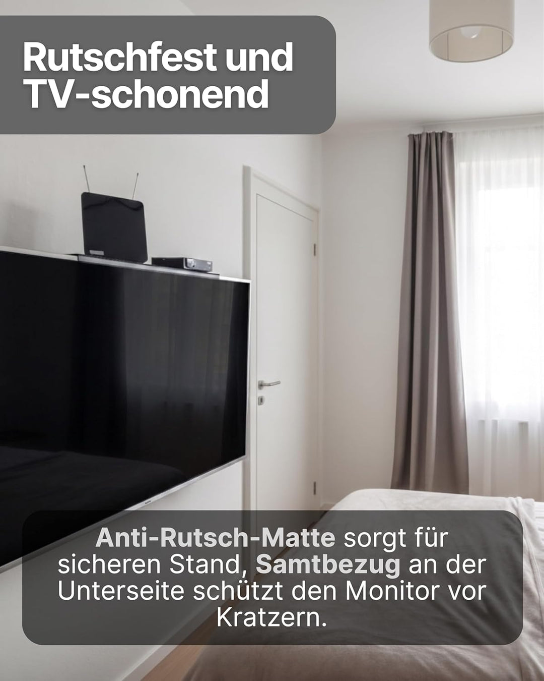 SCHWAIGER 661781 TV-Regal 2er-Set Monitorständer Bildschirmregal Multimedia-Ablage TV-Topper Halteru