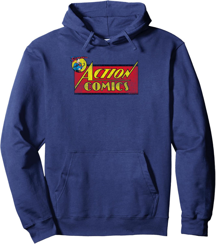 Superman Action Comics Logo Pullover Hoodie
