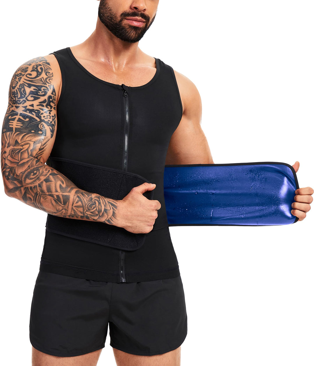 Sauna Weste Body Top Shapewear Fitness Shirt Zubehör Gym Tank Top Sweatshirt trägt Weste an Bauchfet