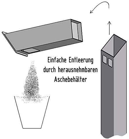 HISKA Standascher Aluminium Pulverbeschichtet