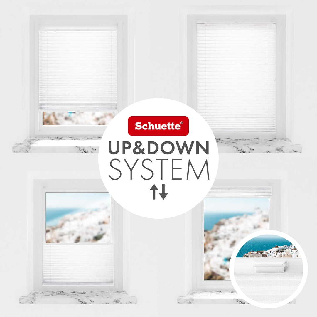 Schuette® Plissee ohne Bohren ● Dolomite Kollektion: Cold Morning (Grau) ● 60x100cm (Breite x Höhe)